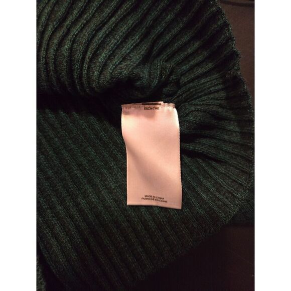 Express Women's Green Ribbed Long Sleeve Crewneck Sweater Size SP - Picture 6 of 7